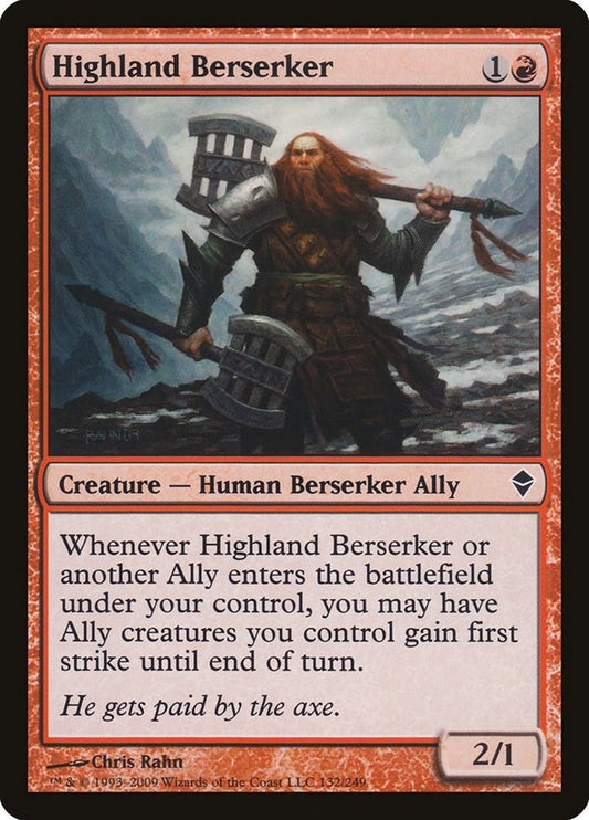 Image for Highland Berserker (132) - Magic: The Gathering