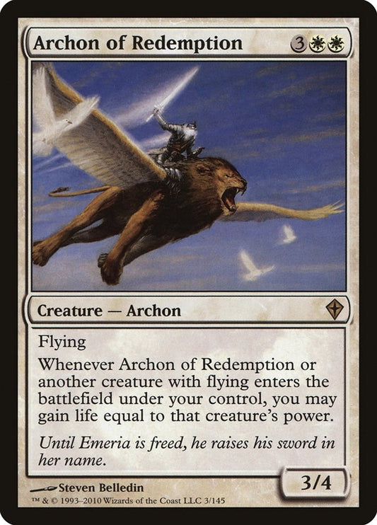 Image for Archon of Redemption (3) - Magic: The Gathering