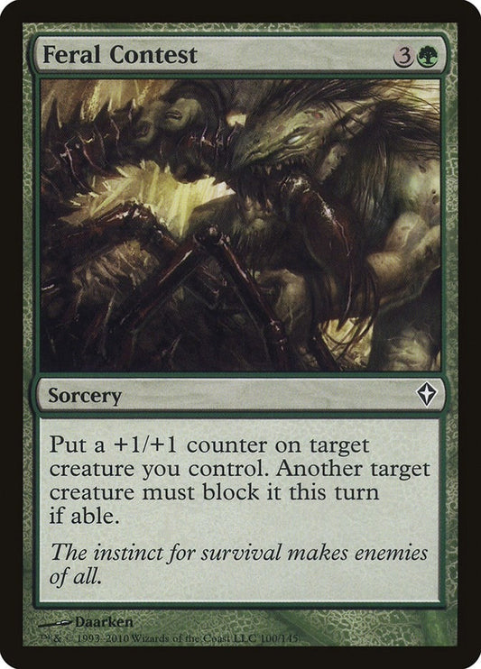 Image for Feral Contest (100) - Magic: The Gathering