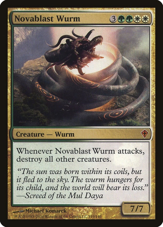 Image for Novablast Wurm (119) - Magic: The Gathering