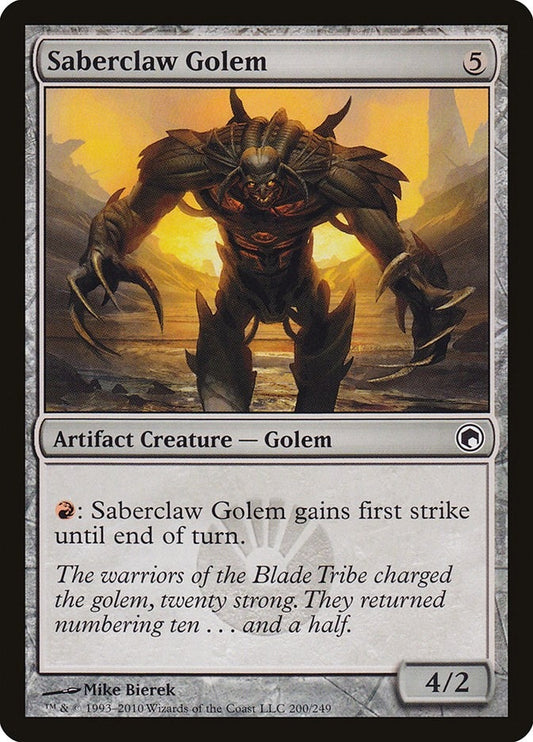 Image for Saberclaw Golem (200) - Magic: The Gathering
