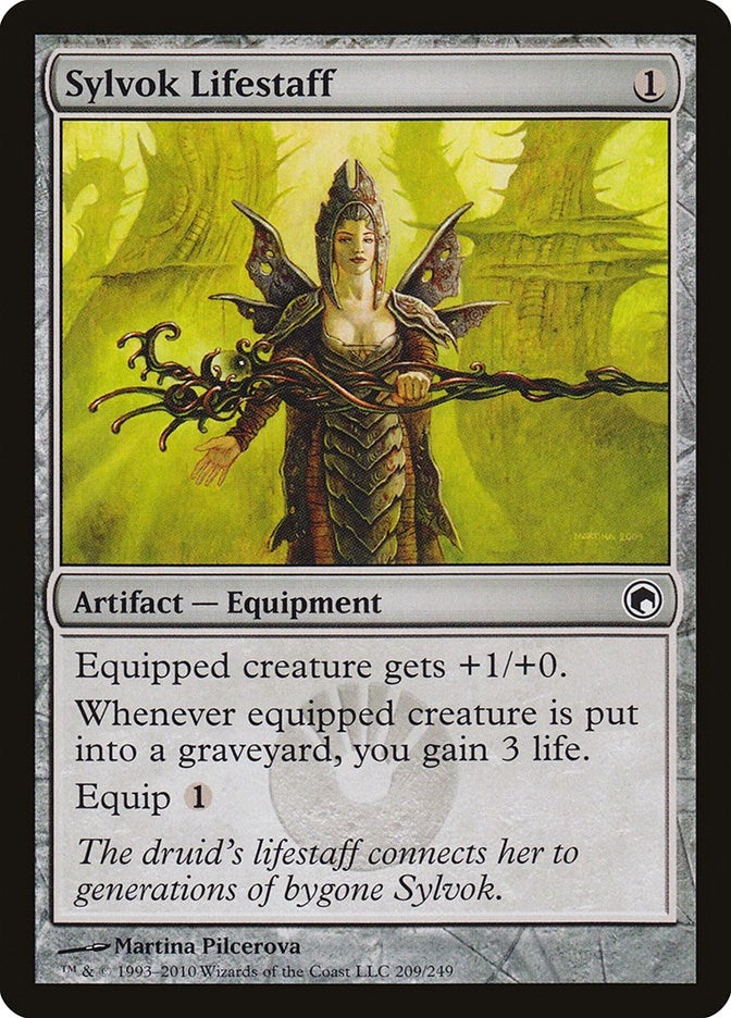 Image for Sylvok Lifestaff (209) - Magic: The Gathering