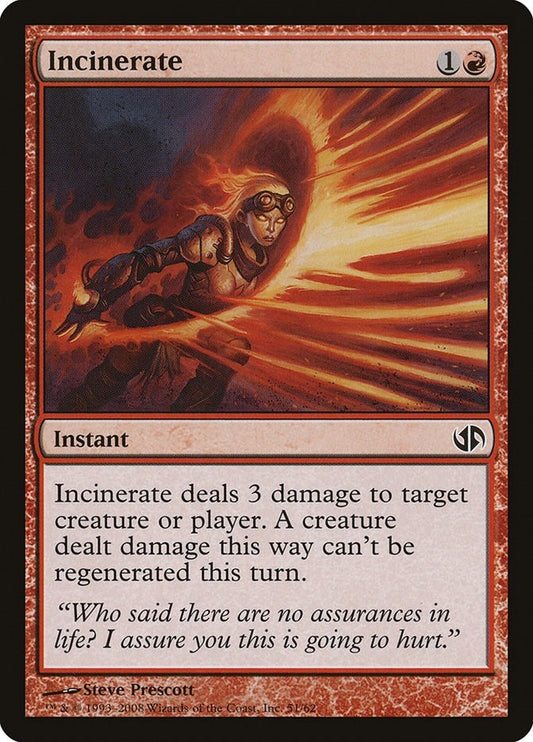 Image for Incinerate (51) - Magic: The Gathering