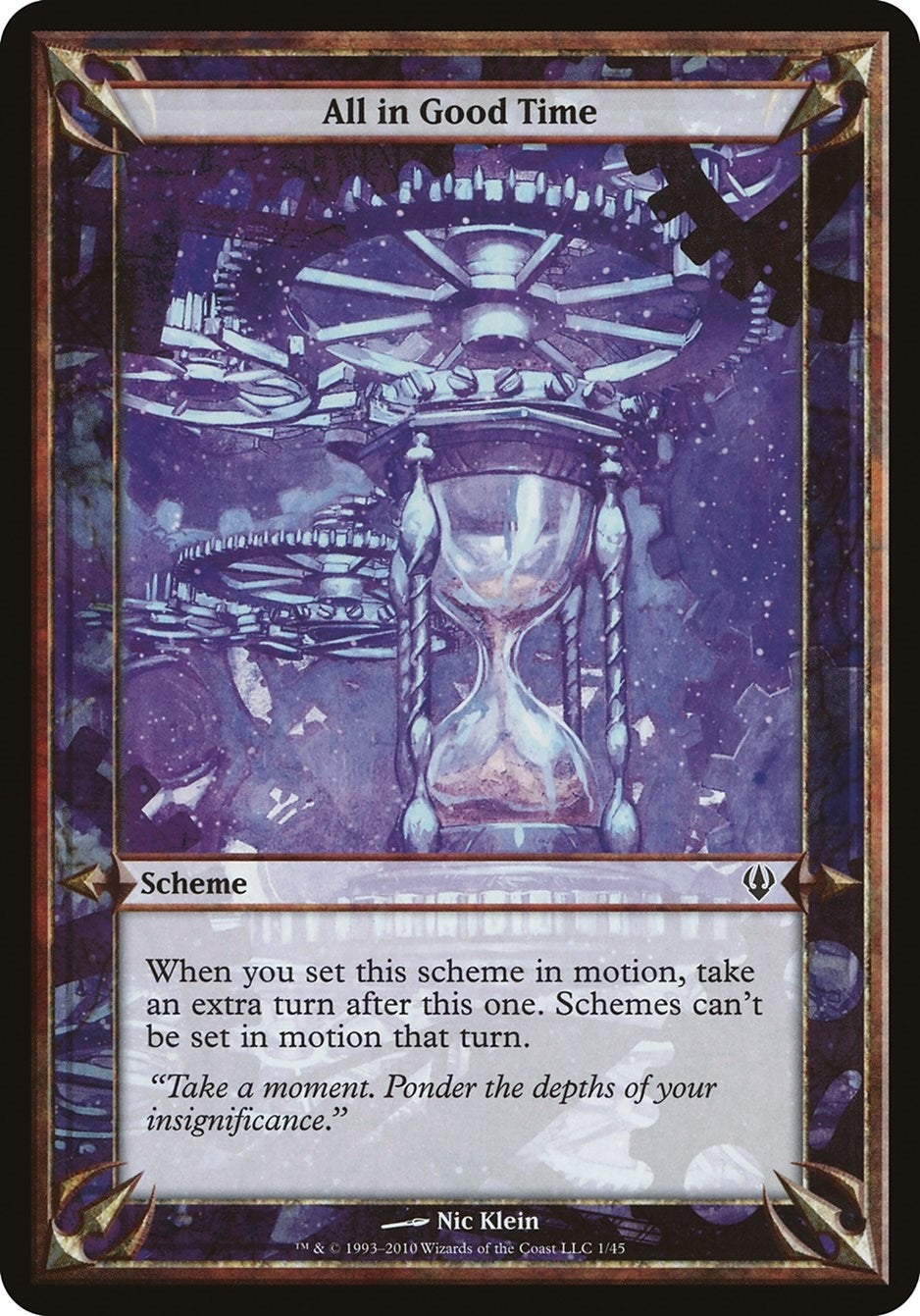 Image for All in Good Time (Archenemy) - Magic: The Gathering