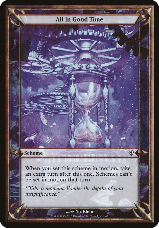 Image for All in Good Time (Archenemy) - Magic: The Gathering