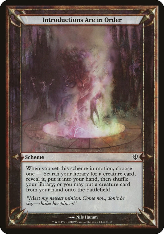 Image for Introductions Are in Order (Archenemy) - Magic: The Gathering