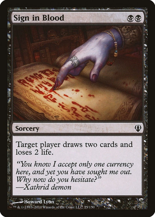 Image for Sign in Blood (25) - Magic: The Gathering