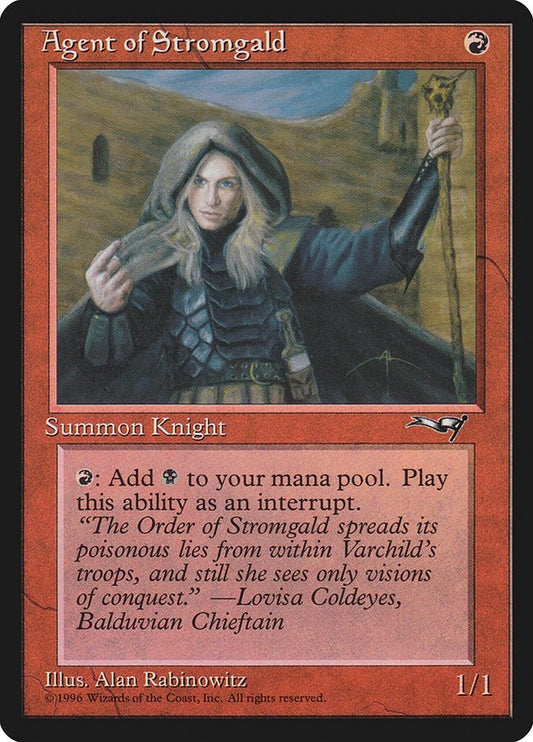 Image for Agent of Stromgald (Woman Holding Staff) (95) - Magic: The Gathering