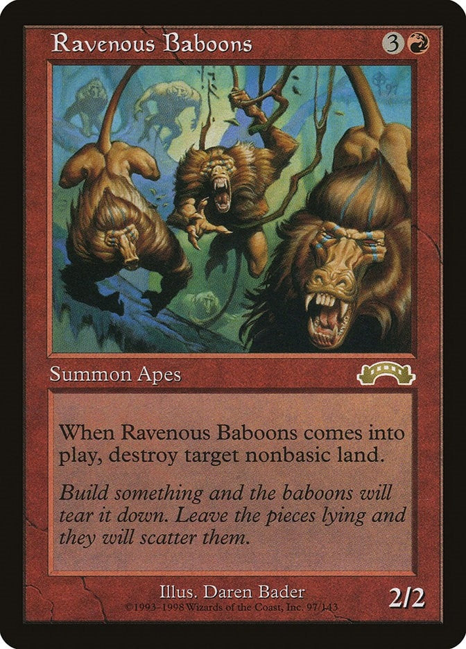 Image for Ravenous Baboons (97) - Magic: The Gathering