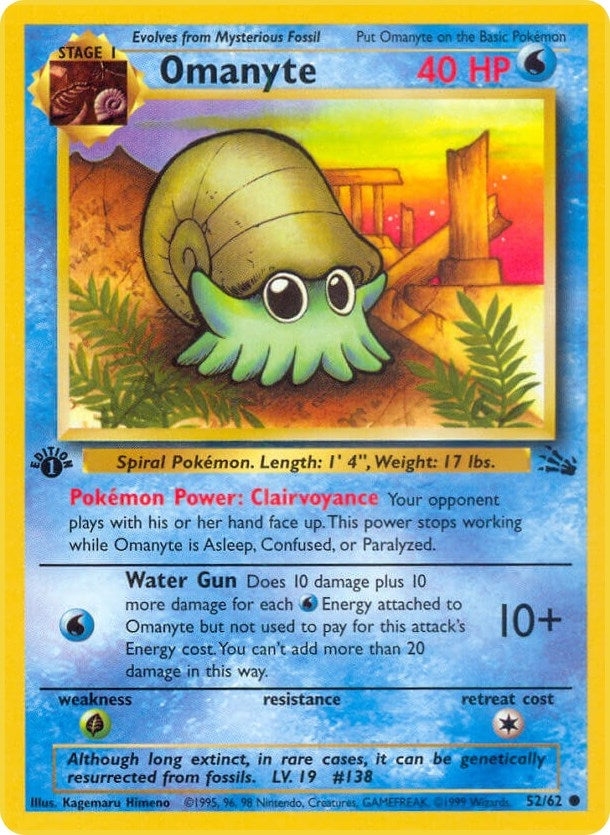 Image for Omanyte (52/62) - Pokemon