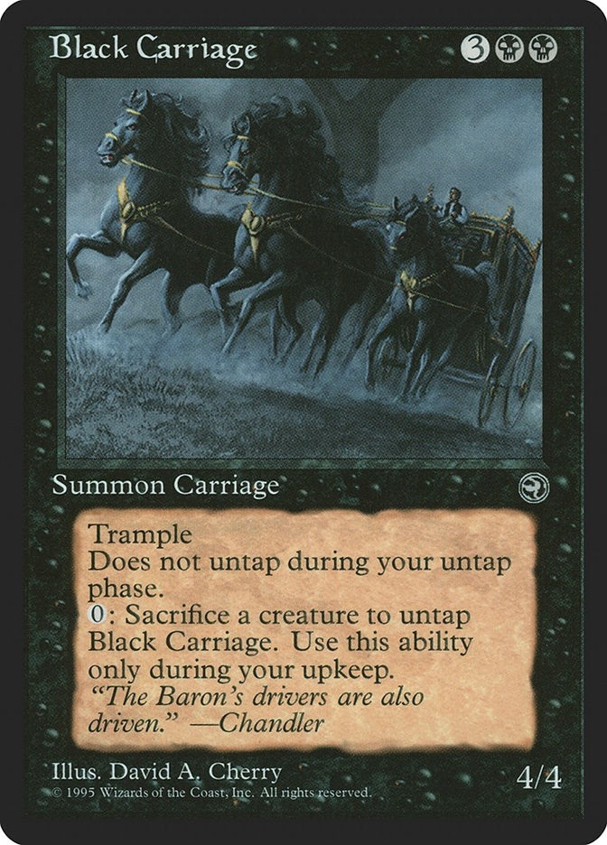 Image for Black Carriage - Magic: The Gathering