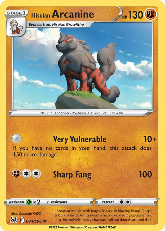 Image for Hisuian Arcanine - 084/196 (Non-Holo) (084/196) - Pokemon
