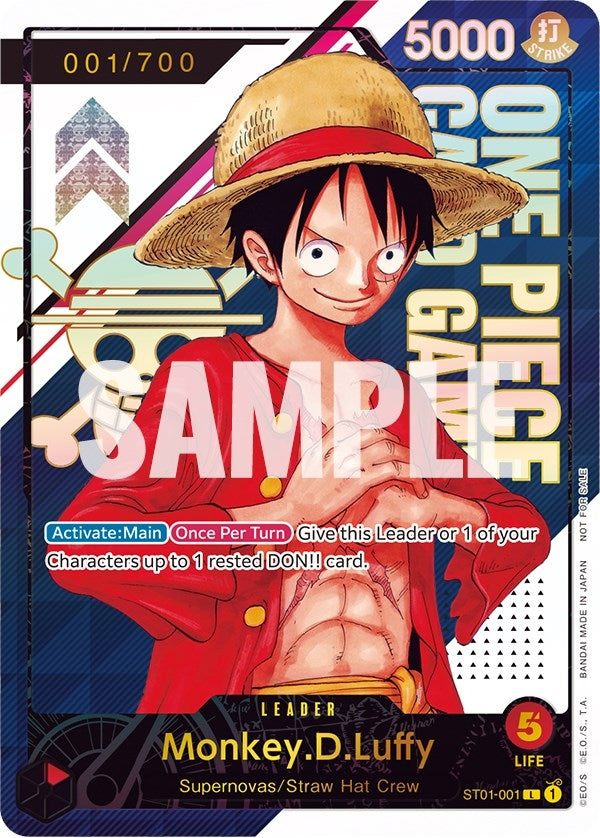 Image for Monkey.D.Luffy - ST01-001 [Serial Number] (ST01-001) - One Piece Card Game