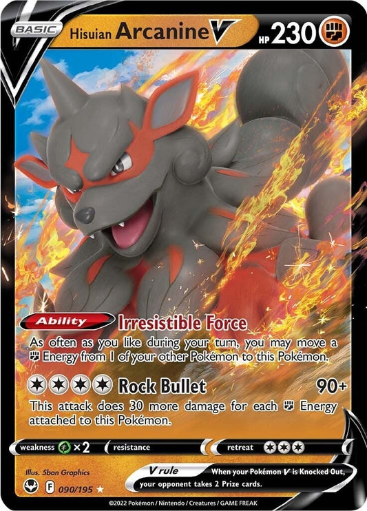 Image for Hisuian Arcanine V (090/195) - Pokemon