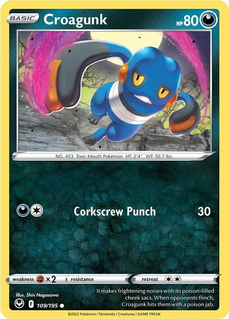 Image for Croagunk (109/195) - Pokemon