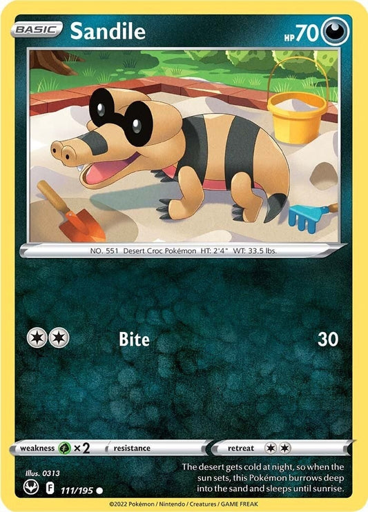 Image for Sandile (111/195) - Pokemon