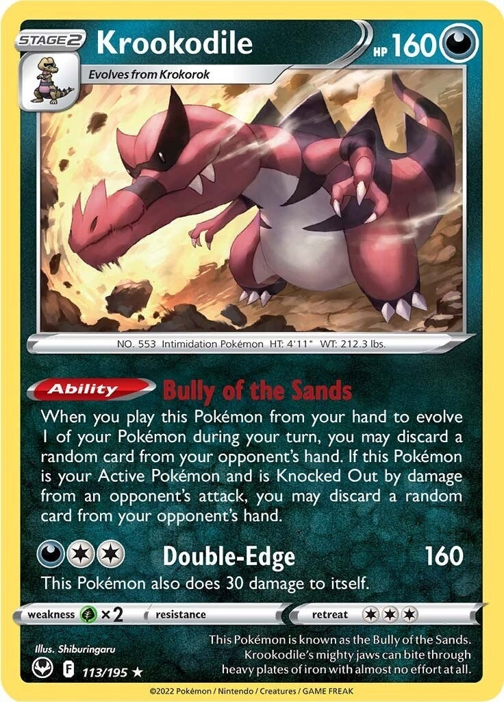 Image for Krookodile (113/195) - Pokemon