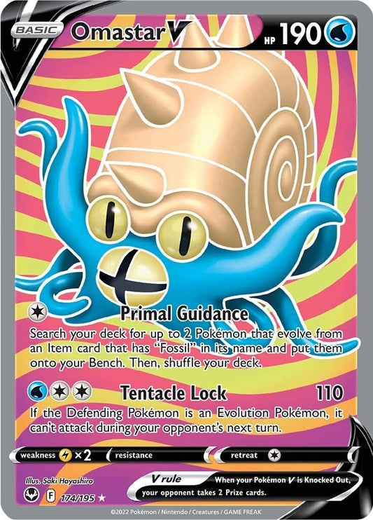 Image for Omastar V (Full Art) (174/195) - Pokemon