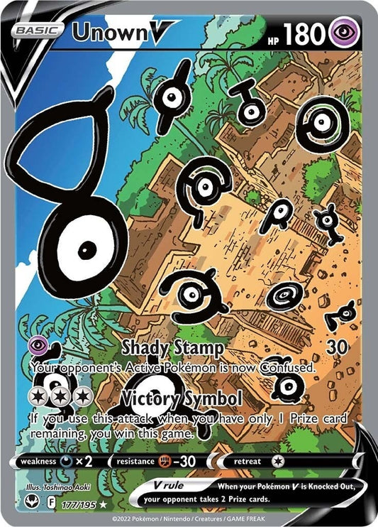Image for Unown V (Alternate Full Art) (177/195) - Pokemon