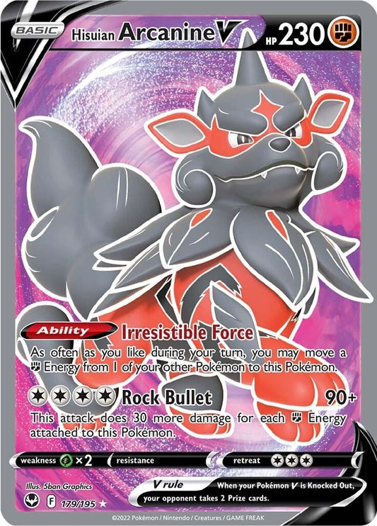 Image for Hisuian Arcanine V (Full Art) (179/195) - Pokemon