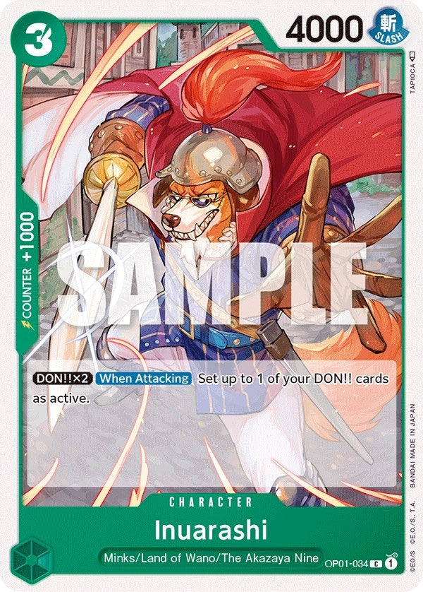 Image for Inuarashi (OP01-034) - One Piece Card Game