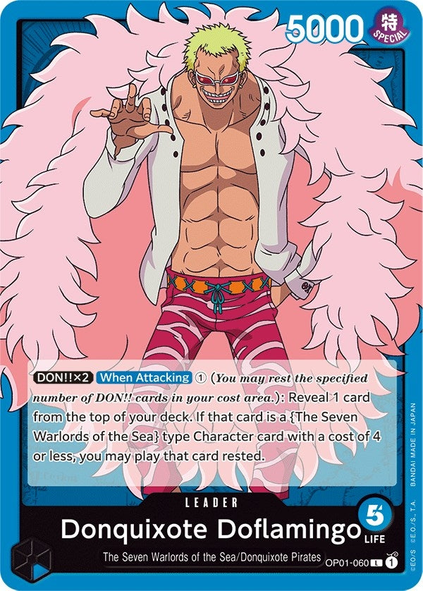 Image for Donquixote Doflamingo (060) (OP01-060) - One Piece Card Game