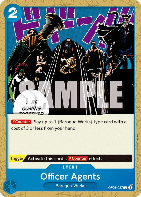 Image for Officer Agents (OP01-087) - One Piece Card Game