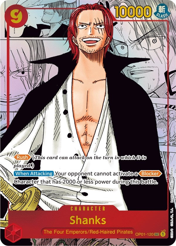 Image for Shanks (Parallel) (Manga) (Alternate Art) (OP01-120) - One Piece Card Game