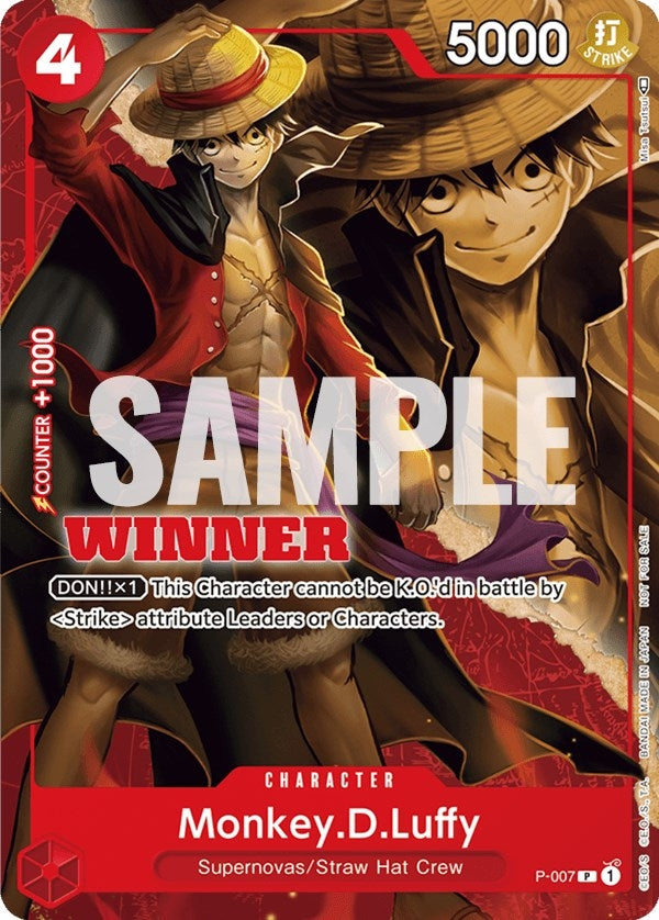 Image for Monkey.D.Luffy - P-007 (Winner Pack Vol. 1) (P-007) - One Piece Card Game