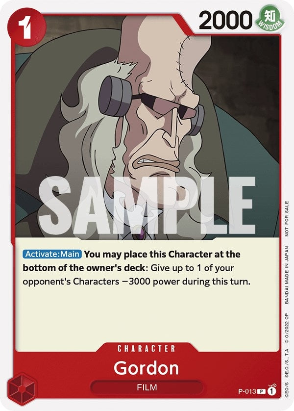 Image for Gordon (One Piece Film Red) (P-013) - One Piece Card Game