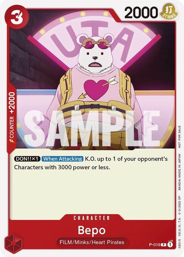 Image for Bepo (One Piece Film Red) (P-019) - One Piece Card Game
