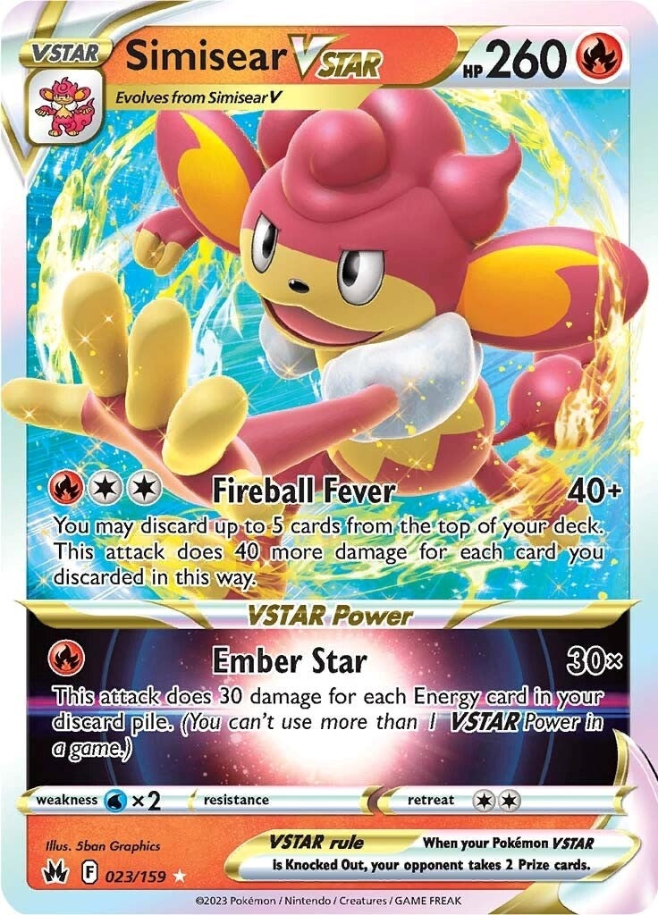 Image for Simisear VSTAR (023/159) - Pokemon