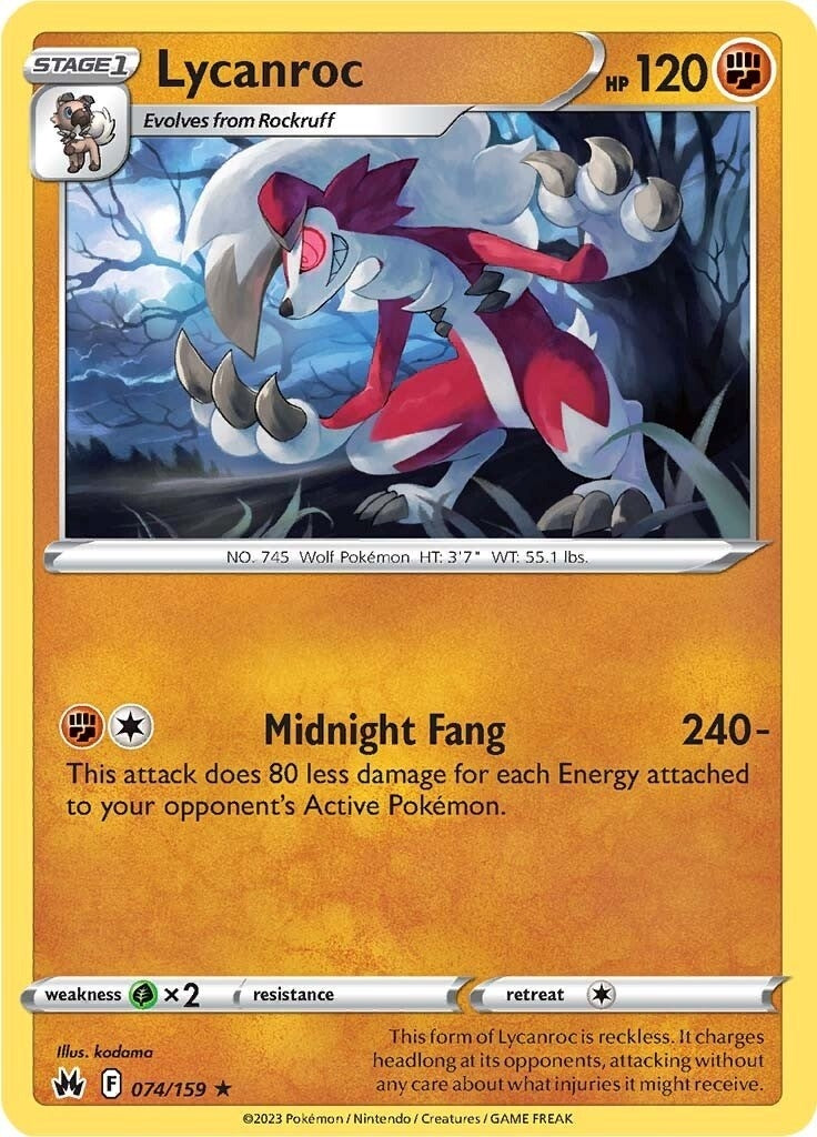 Image for Lycanroc (074/159) - Pokemon