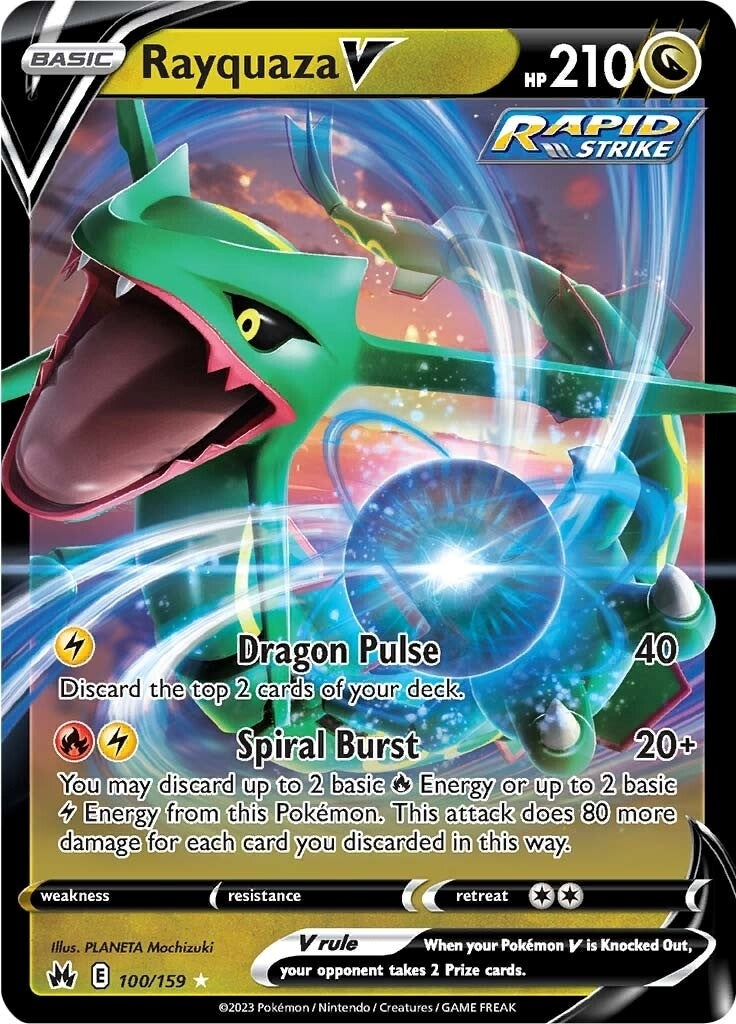 Image for Rayquaza V (100/159) - Pokemon