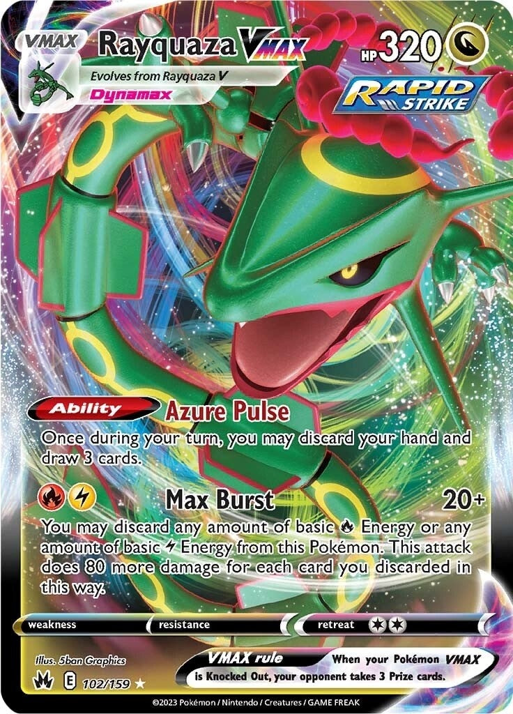 Image for Rayquaza VMAX (102) (102/159) - Pokemon
