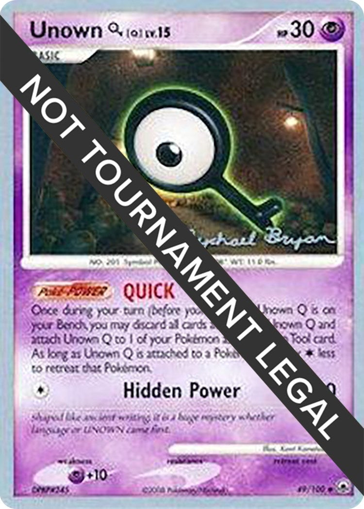 Image for Unown [Q] - 2010 (Mychael Bryan) (49/100) - Pokemon