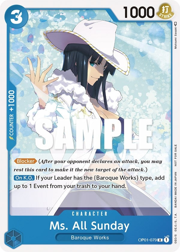 Image for Ms. All Sunday (Promotion Pack 2023) (OP01-079) - One Piece Card Game