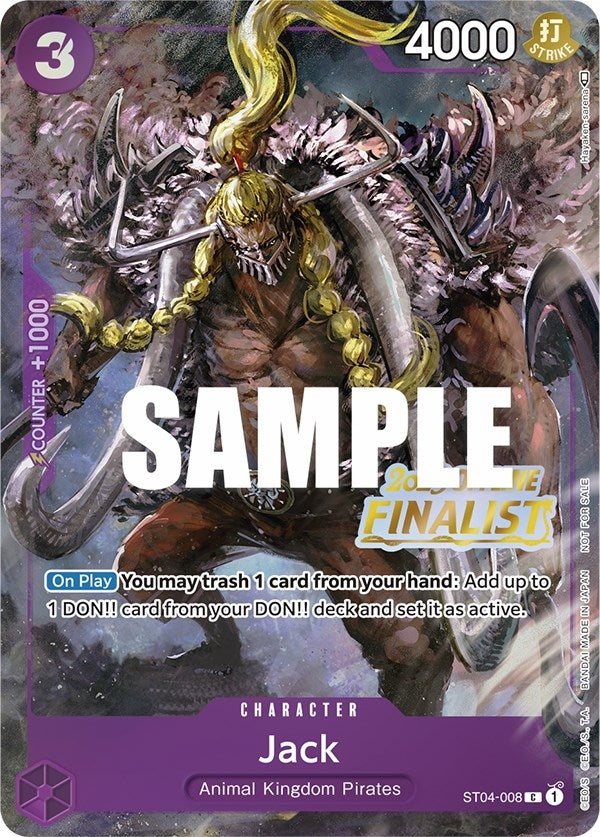 Image for Jack (Offline Regional 2023) [Finalist] (ST04-008) - One Piece Card Game