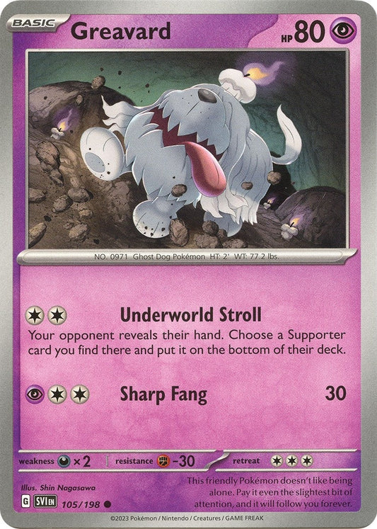 Image for Greavard (105/198) - Pokemon