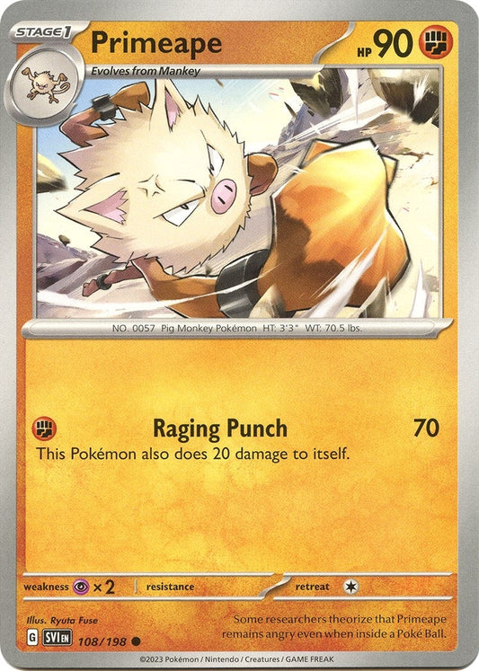 Image for Primeape (108/198) - Pokemon