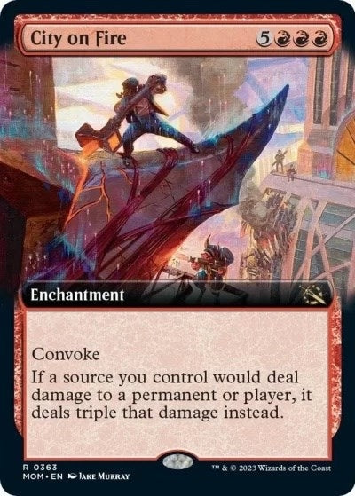 Image for City on Fire (Extended Art) (363) - Magic: The Gathering
