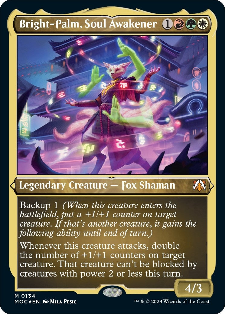 Image for Bright-Palm, Soul Awakener (Display Commander) - Thick Stock (134) - Magic: The Gathering