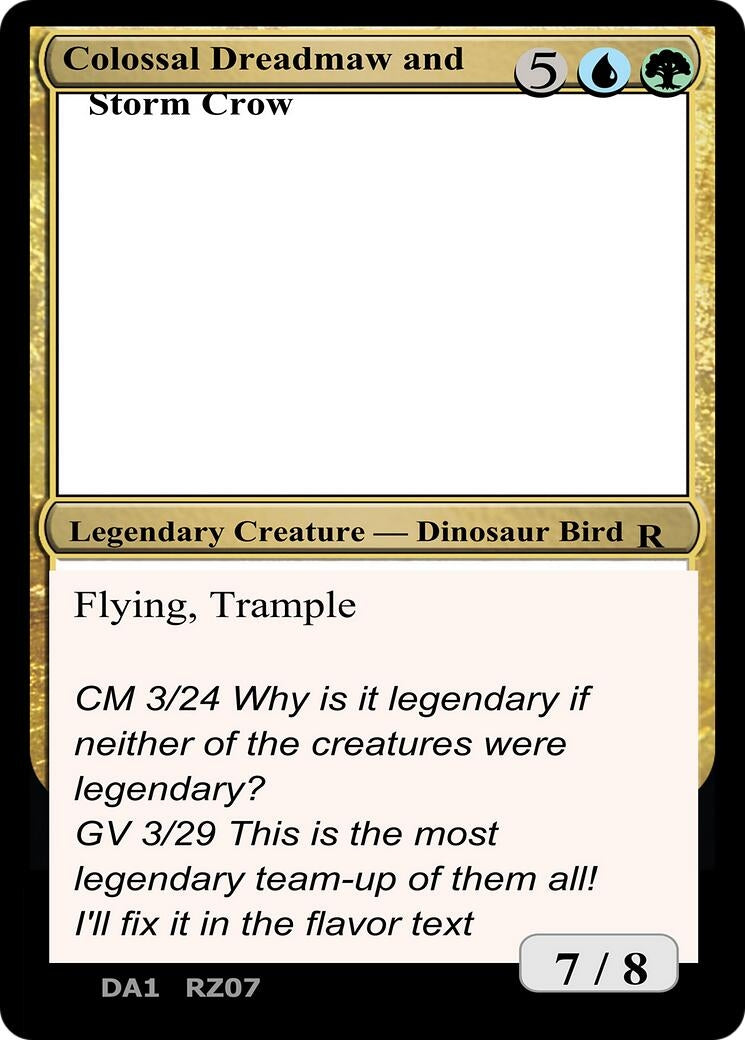 Image for Colossal Dreadmaw and Storm Crow - Magic: The Gathering