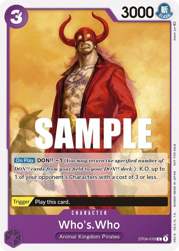 Image for Who's.Who (Tournament Pack Vol. 3) [Participant] (ST04-010) - One Piece Card Game