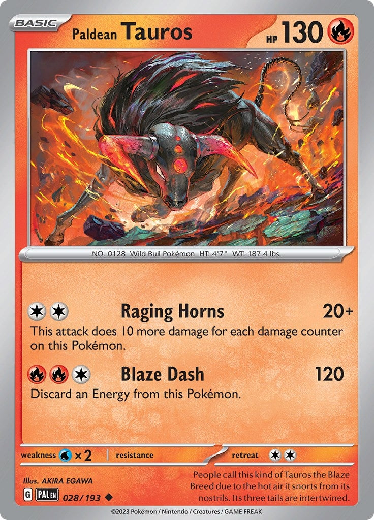 Image for Paldean Tauros (028/193) - Pokemon