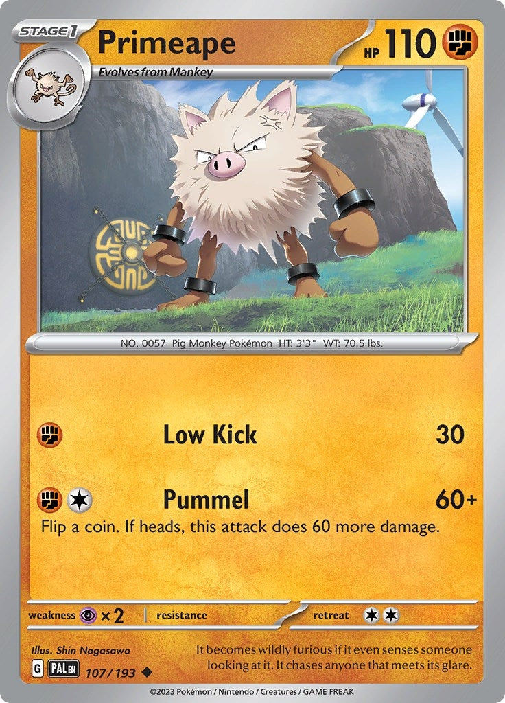 Image for Primeape (107/193) - Pokemon