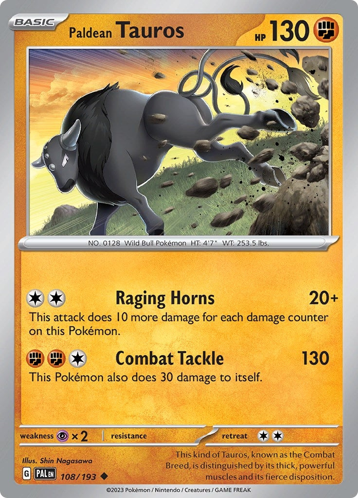 Image for Paldean Tauros (108/193) - Pokemon