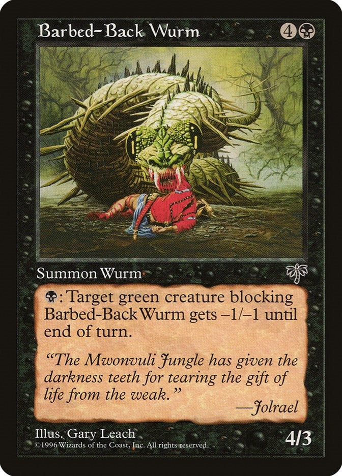 Image for Barbed-Back Wurm - Magic: The Gathering