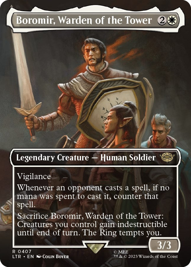 Image for Boromir, Warden of the Tower (Borderless) (407) - Magic: The Gathering