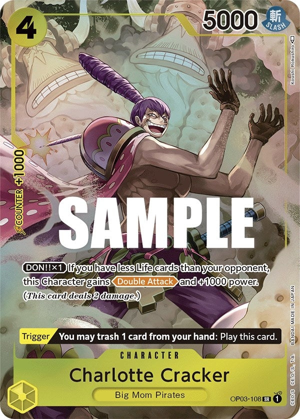 Image for Charlotte Cracker (Alternate Art) (OP03-108) - One Piece Card Game